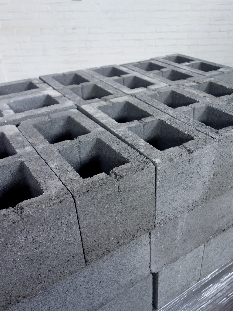 Betonblokken hol, 380x185x190mm, 