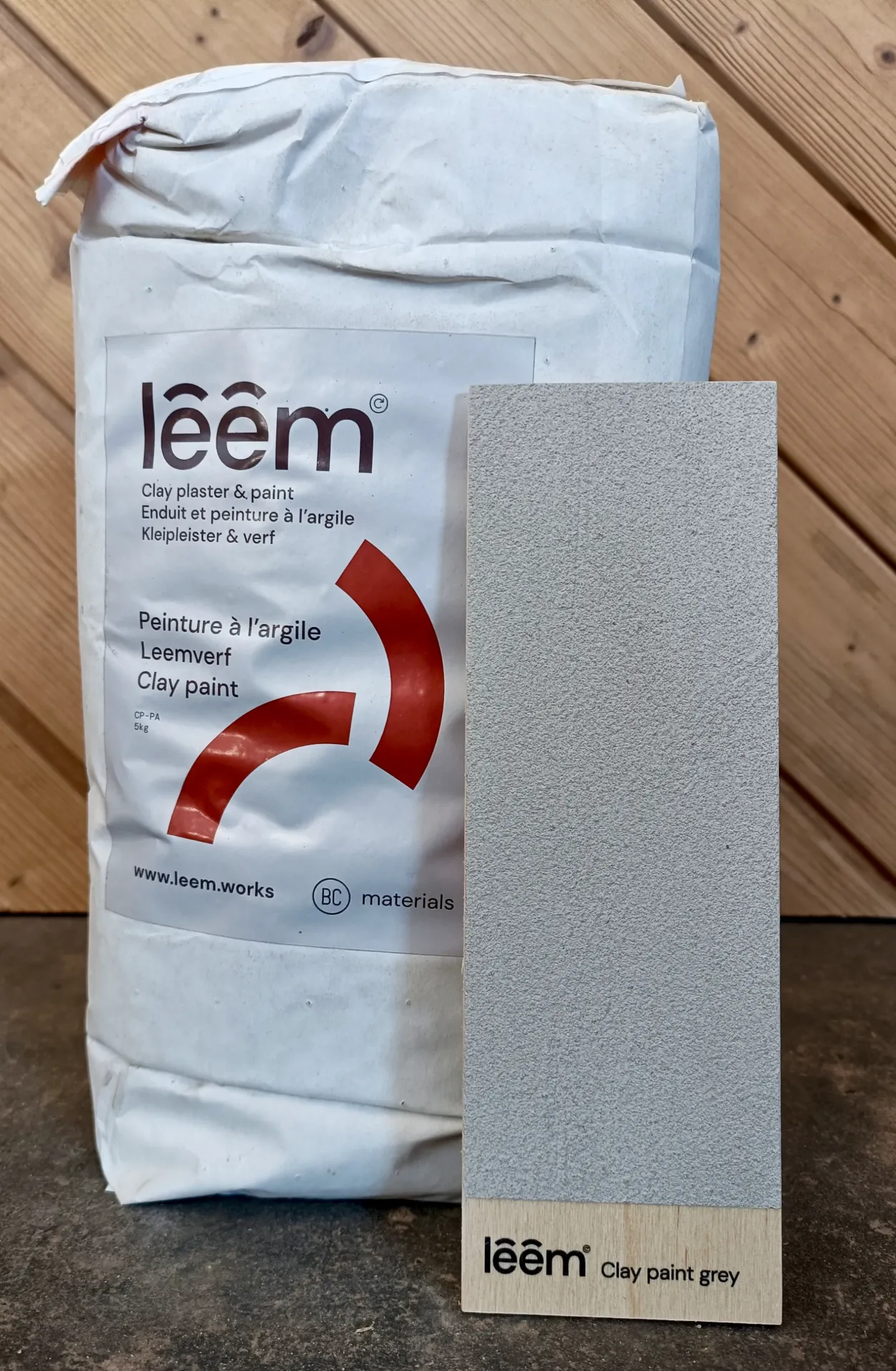 Leem verf grey 5kg
