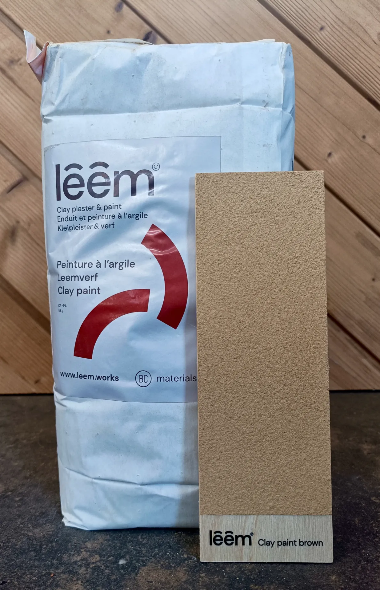 Leem verf brown 25kg