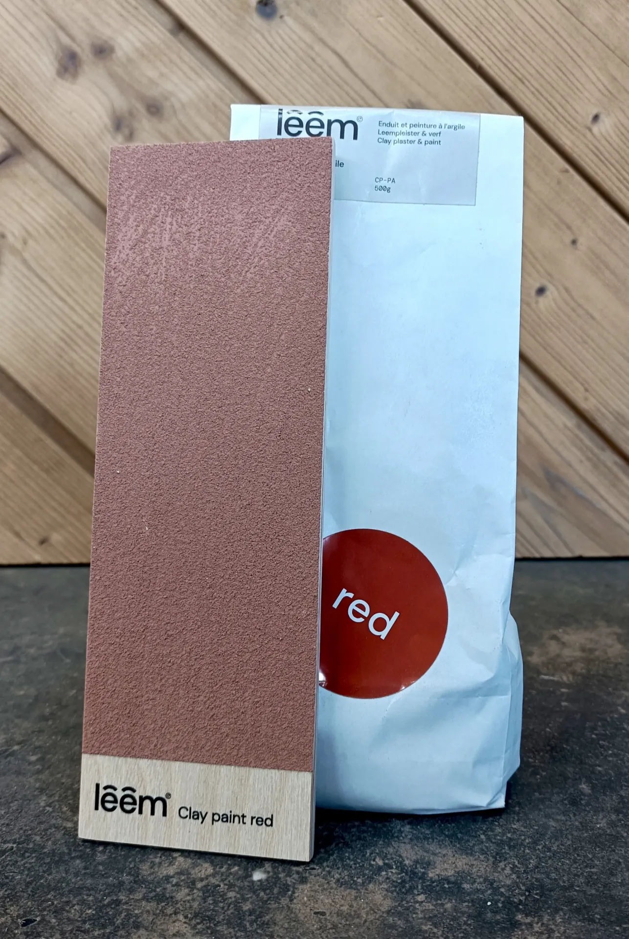 Leem verf 500g Red