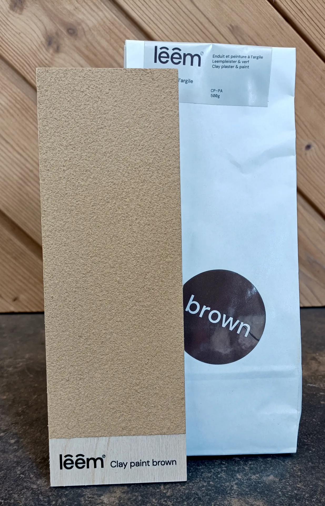 Leem verf 500g Brown