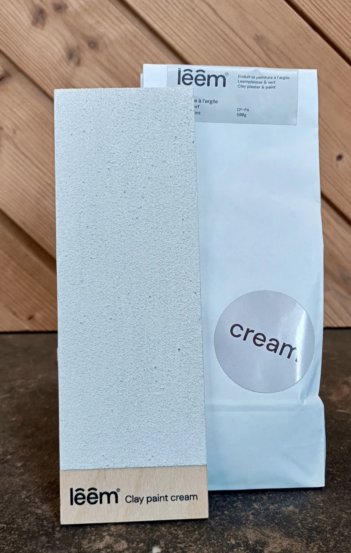 Leem verf 500g Cream